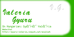 valeria gyuru business card